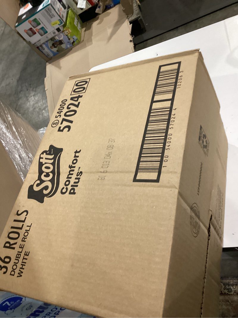 Condition photo showing New/Like New for scott comfortplus toilet paper, 36 double rolls, 231 sheets per roll, septic-safe, 1-ply toilet tissue double 231 sheets (pack of 36)