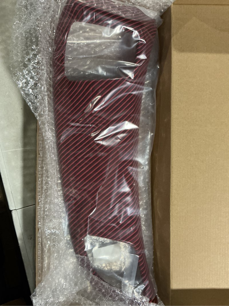 Condition photo showing Good Condition for carbon fiber look dashboard panel cover trim for chevrolet corvette c7 z06 z51 zr1 stingray grand sport 2014 2015 2016 2017 2018 2019 interior accessories decoration center console passenger (red)