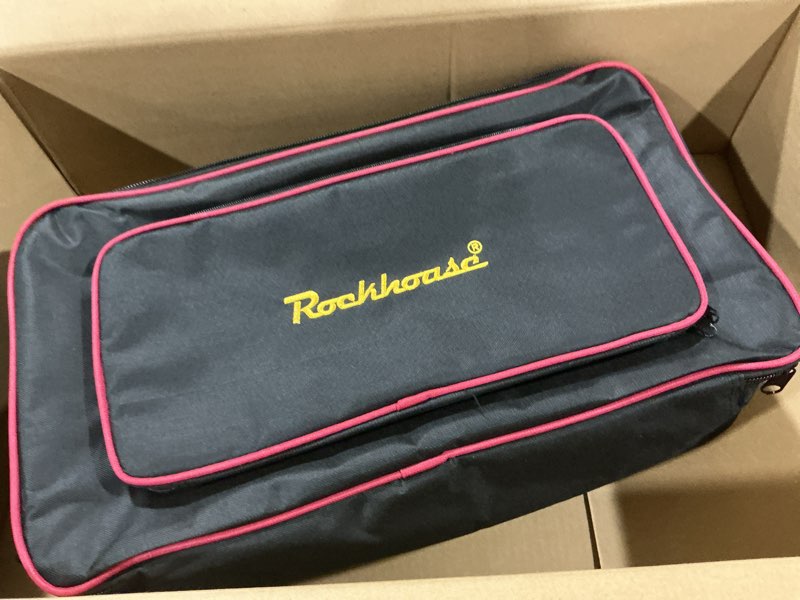 Condition photo showing As Is for Rockhouse Pedalboard, Guitar Pedal Board Case 20" x 10" Light Effect Boards with Compartment for Power Supply, Gig Bag, Mounting Tape, Cables Ties 20''x10''