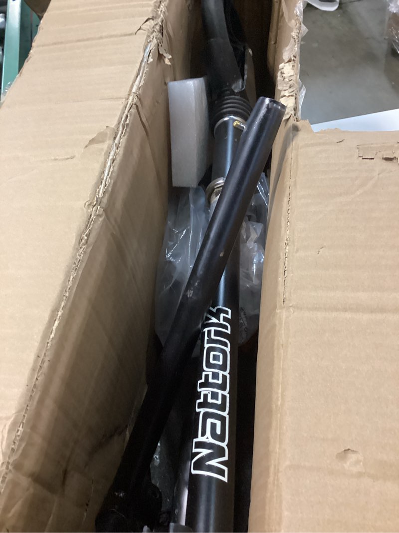Condition photo showing As Is for nattork kick scooter for kids 6+ years teens adults - 220lb weight capacity, front shock absorber and adjustable handlebar - smooth ride with 8" sturdy wheels, ideal for outdoor sports black