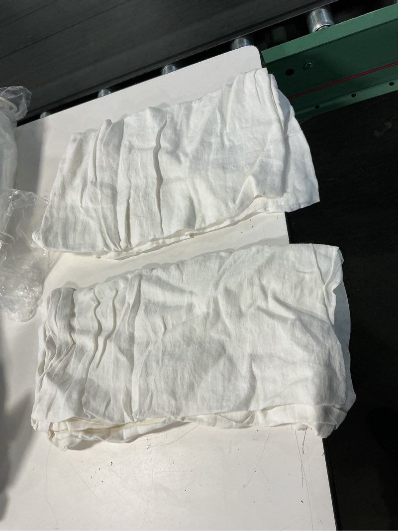 Condition photo showing Good Condition for european linen pillowcase set, standard, white