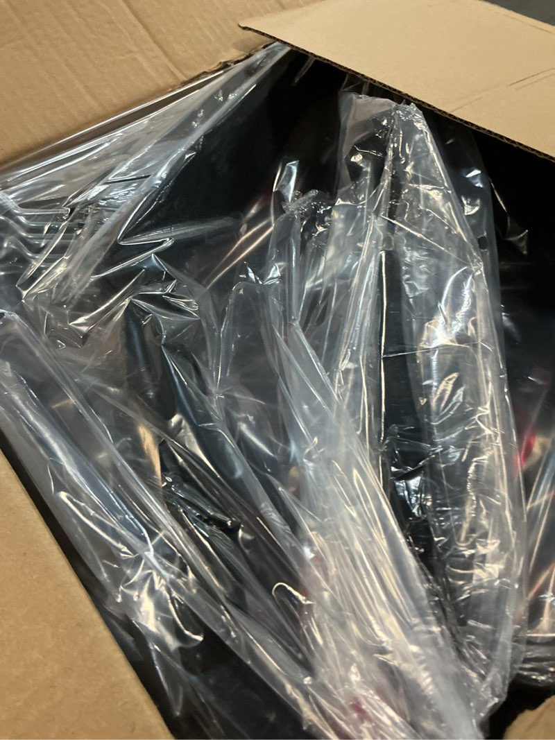 Condition photo showing New/Like New for house day premium velvet hangers, non-slip flocked felt, sturdy coat & suit hangers for closet space saving (100 pack, black) 100 pack black