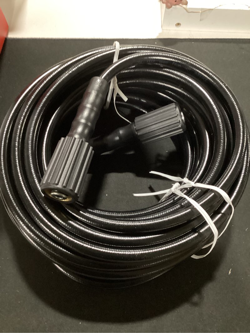 Condition photo showing Good Condition for yamatic pressure washer hose 50ft x 1/4", 3200 psi kink resistant oem-quality upgrade power washer replacement/extension with m22-14mm brass fittings for ryobi, troy bilt, greenworks, craftsman 50ft 3200psi