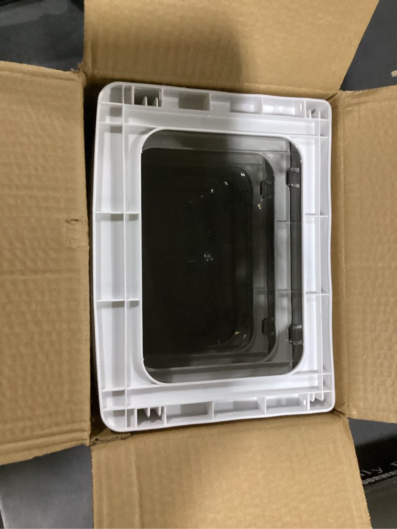 Condition photo showing Good Condition for deayou 5 drawer desktop storage bin unit, small plastic organizer, white frame with clear drawer, mini container case for desk, storing craft, accessory, stationery