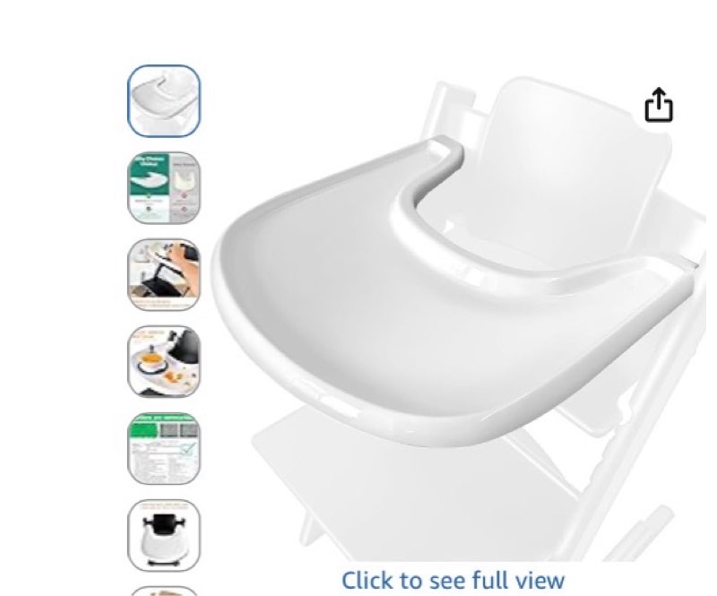 high chair tray compatible with stokke tripp trapp high chair, food contact grade replacement tray w