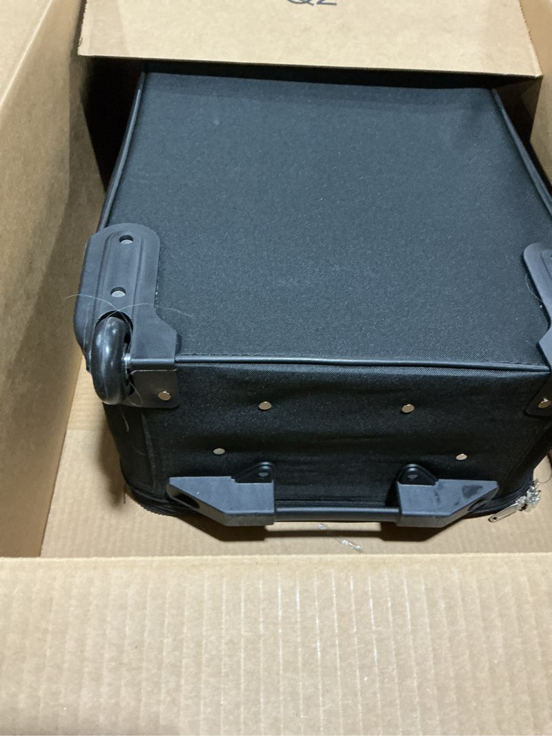 Condition photo showing Good Condition for Travel Select Amsterdam Softside Expandable Rolling Luggage, Lightweight 2-Wheel Check-In Suitcase with Push-Button Handle, Burgundy, 29" Large 29" Large Burgundy