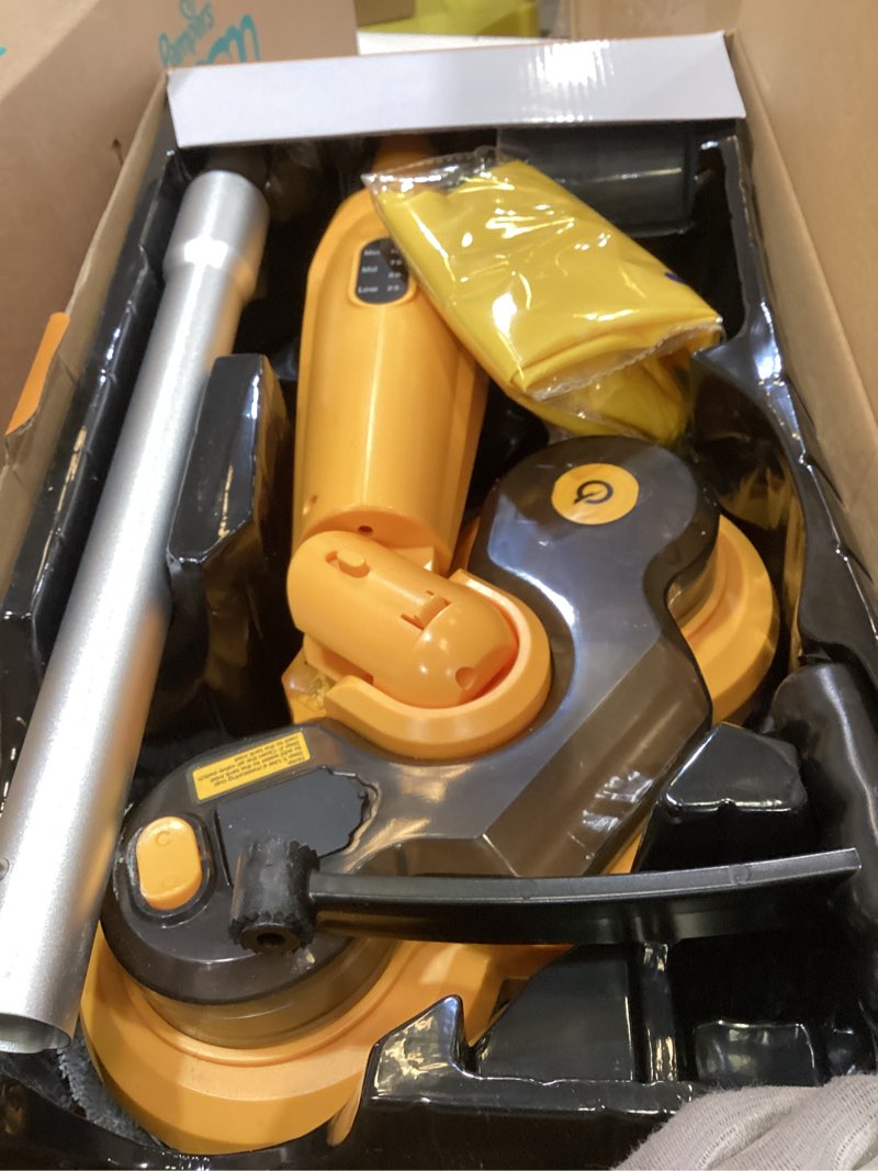 Condition photo showing Good Condition for cordless electric mop for dewalt 20v battery (no battery), 2 in 1 spin mop & electric floor scrubber machine with led light & water spray, 800 rpm rotating electric mops for floor cleaning (yellow)
