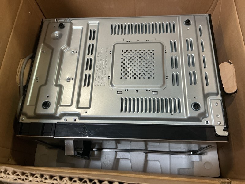 Condition photo showing As Is for TOSHIBA ML-EM34P(SS) Smart Countertop Microwave, Sensor Reheat, Works With Alexa & Remote Control, Kitchen Essentials, Mute Function&ECO Mode, 1100W, 1.3 Cu Ft, With 12.4" Turntable, Stainless Steel iot-1.3 Cu.Ft.