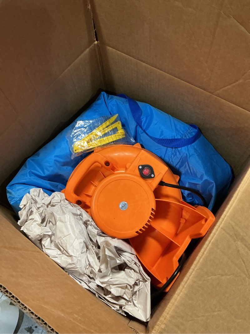Condition photo showing Good Condition for Little Tikes Jump 'n Slide Inflatable Bouncer Includes Heavy Duty Blower With GFCI, Stakes, Repair Patches, And Storage Bag, for Kids Ages 3-8 Years Multi Regular