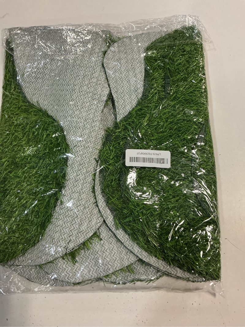 Condition photo showing Good Condition for 6 pcs golf artificial grass mat placemats for golf party decorations centerpieces for table green fake grass tiles placemats birthday party decorations for wedding baby shower