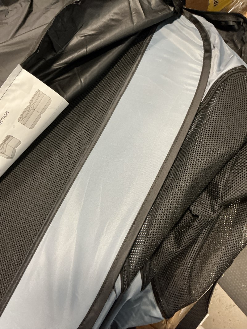 Condition photo showing Good Condition for 2-in-1 Dog Playpen, 58''Pop Up Cat Puppy Pet Playpen Indoor/Outdoor Cats Enclosed, Cat Dog Tent Crate Cage Kennel, Portable Playpen for Kitten, Small Animals Play Pen(No Divider, Unified Space) Grey 1 M, 58"L x 30"W x 24"H