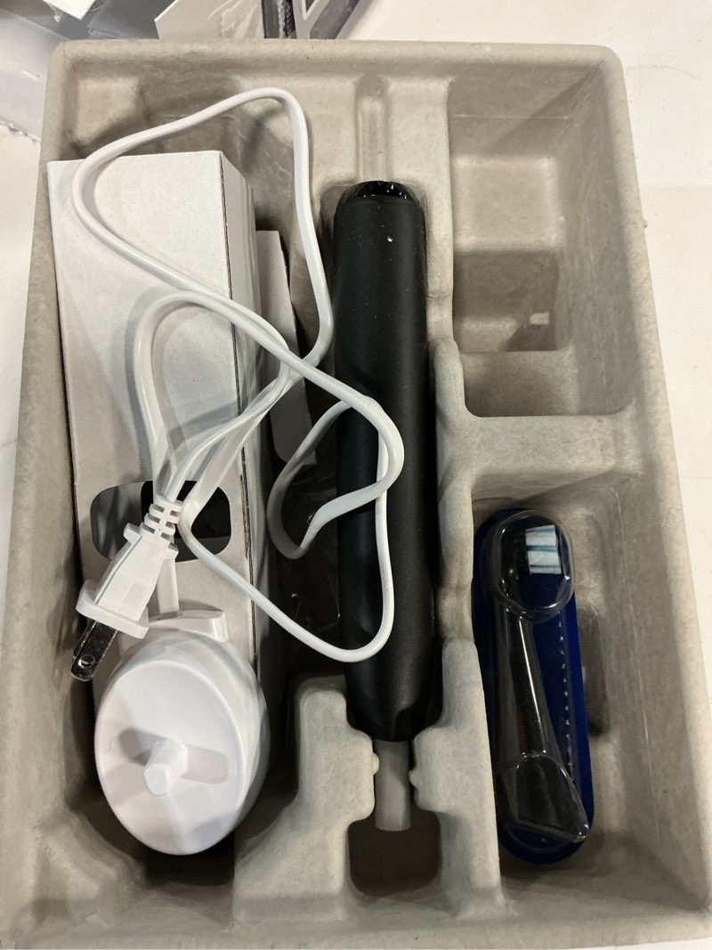 Condition photo showing Good Condition for Oral-B iO Simple Clean Rechargeable Electric Powered Toothbrush, Night Black with 1 Gentle Care Brush Head and 1 Black Travel Case - Automatic Pressure Sensor to Protect Gums - 3 Modes - 2 Min Timer Night Black 1 Count (Pack of 1)