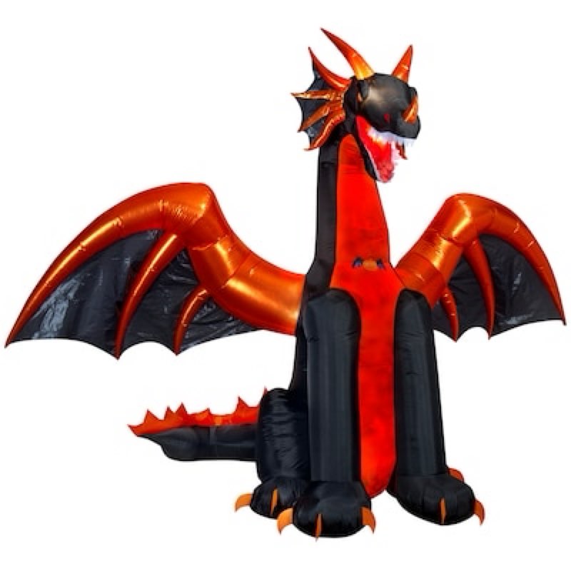  Haunted Living 9-ft Black Dragon Inflatable