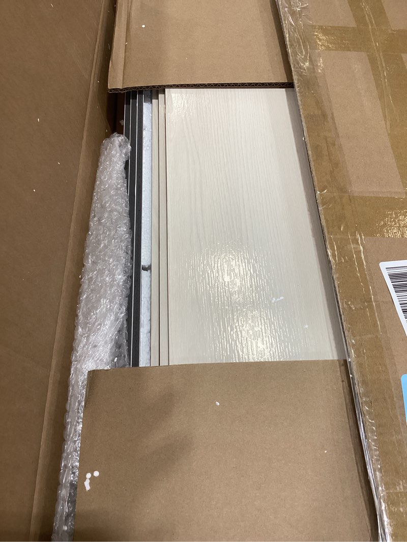 Condition photo showing Good Condition for 6-Pack PVC Composite Board Wire Rack Covers for Pantry - Imitation Wood-Look 24x12 Inch, Closet, Bathroom, Waterproof Scratch Resistant Easy Install, Wood Shelf Covers for Wire Shelving, White 24*12In White