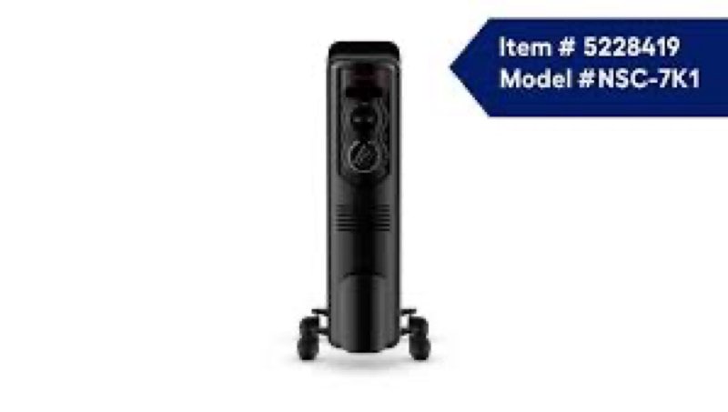 oil filled radiator heater, 1500w electric space heater for indoor use with remote control & 24h timer, portable room heater with thermostat, eco mode, overheat & tip-over protection