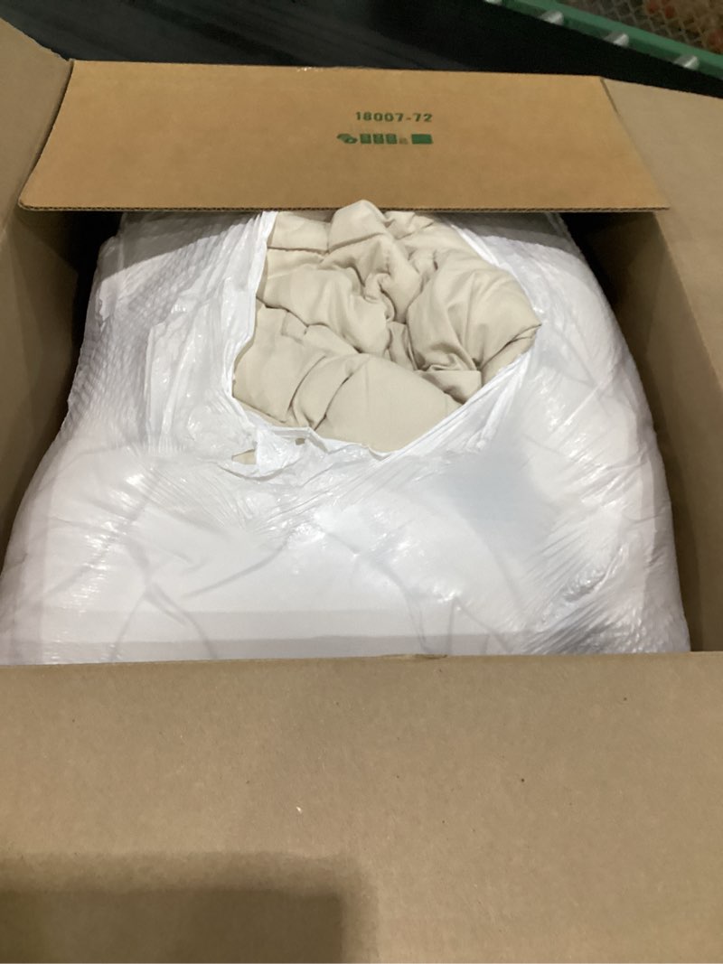 Condition photo showing As Is for bedsure comforter duvet insert - quilted comforters king size, all season duvet, gentlesoft down alternative bedding, with 8 tabs, gifts for women/men, linen, king 90 x 102 inches linen king