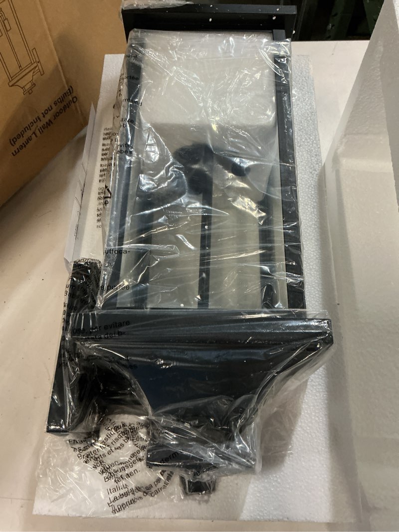Condition photo showing New/Like New for Large Outdoor Light 3-Light 20" Black Exterior Lighting Fixture, Modern Outside Wall Mounted Porch Sconce, Waterproof Patio Garage Garden Carriage Lantern Lamp for House E12, 1-Pack Black 1-Pack/No Sensor