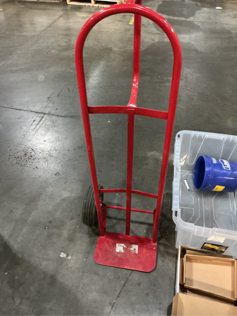 Condition photo showing Good Condition for milwaukee 800-lb capacity 2 -wheel red steel heavy duty hand truck 6910951
