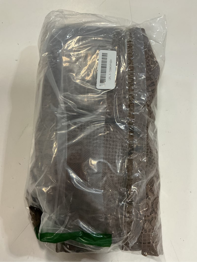 Condition photo showing Good Condition for sutuo home boho curtains 2 panels for kitchen nursery, sheer lace curtains bohemian crochet privacy vintage country tassels taupe window treatments rustic geometry rod pocket, 50" x 63" dark coffee dark coffee 50"w x 63"l (pack of 2)