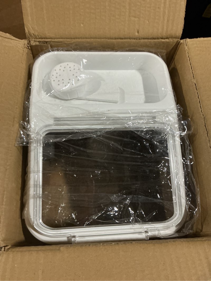 Condition photo showing Good Condition for fhiny 11lb dog food storage container, airtight pet treat bin translucent dry food grain storage barrels sealed bucket moisture-proof plastic cat puppy food bin with seal locking lid keep fresh