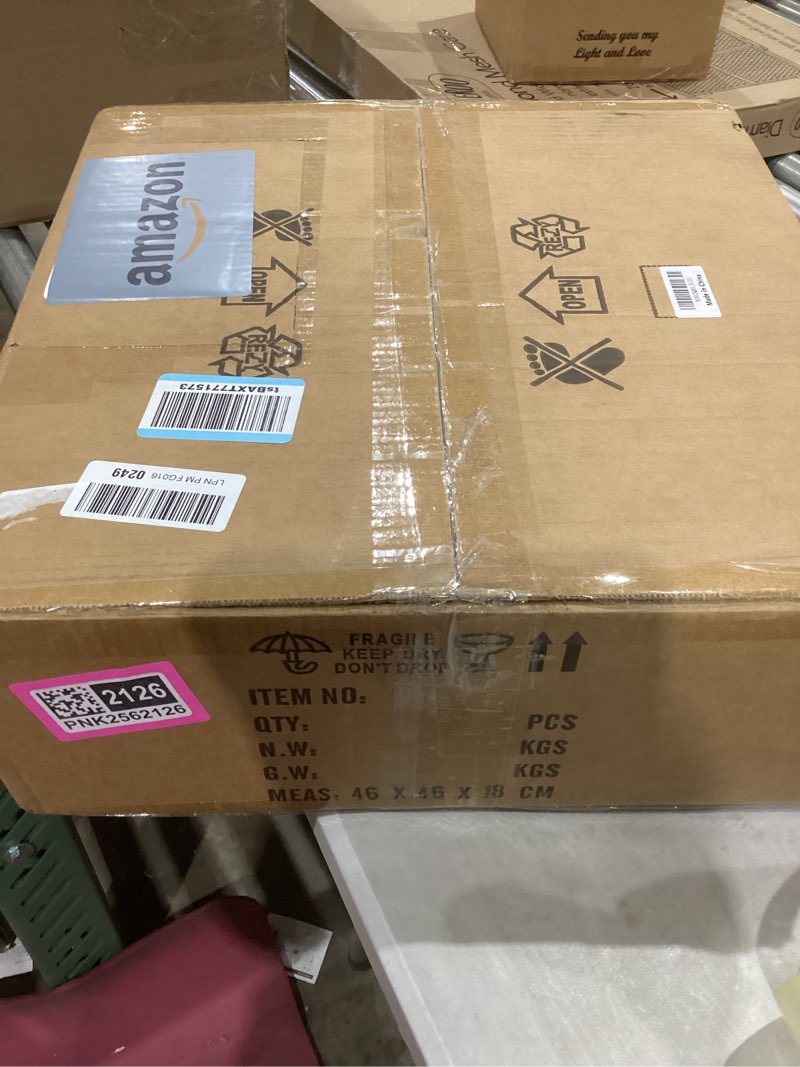 Condition photo showing As Is for SZXYKEJI6-Lights Glass Globe Sputnik Chandelier Modern Flush Mount Ceiling Light Fixture Farmhouse Lighting for Dining Room Living Room Bedroom Kitchen Passageway(Balck and Gold) Black and Gold 6 Light