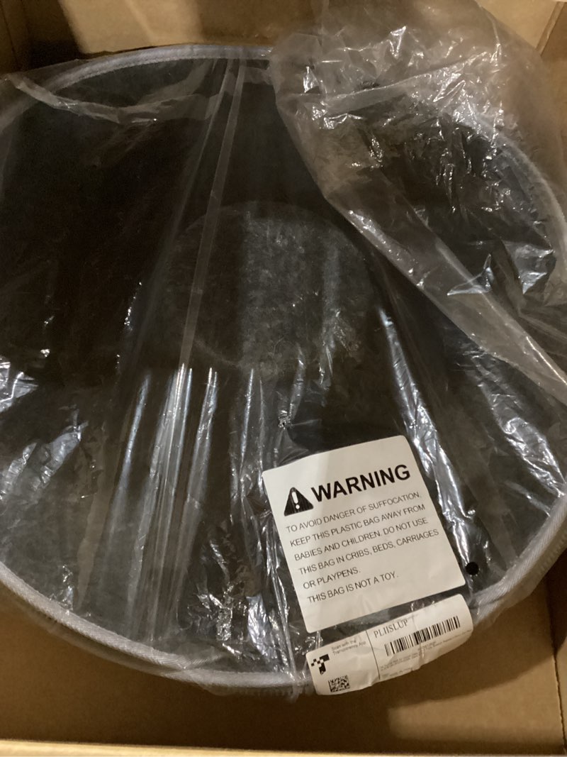 Condition photo showing New/Like New for Cat Tunnel Bed for Indoor Cats with 3 Toys, Scratch Resistant Donut Cat Bed, Up to 9 Lbs (M 20x20x9, Dark Grey)
