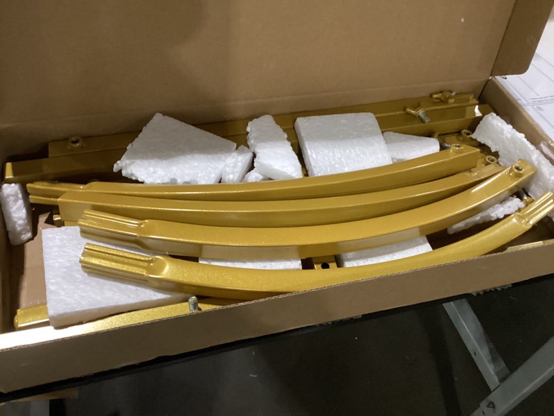 Condition photo showing Good Condition for wokceer wedding arch backdrop stand 7.2ft, 6.6ft, 6ft set of 3 gold metal arch backdrop stand for wedding ceremony baby shower birthday party decor 7.2ft, 6.6ft, 6ft gold