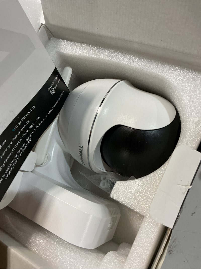 Condition photo showing Good Condition for zumimall 2k security cameras wireless outdoor, battery powered cameras for home security with 360° view, color night vision, 2-way talk, ai motion alert, siren, cloudedge app supported white-3mp battery