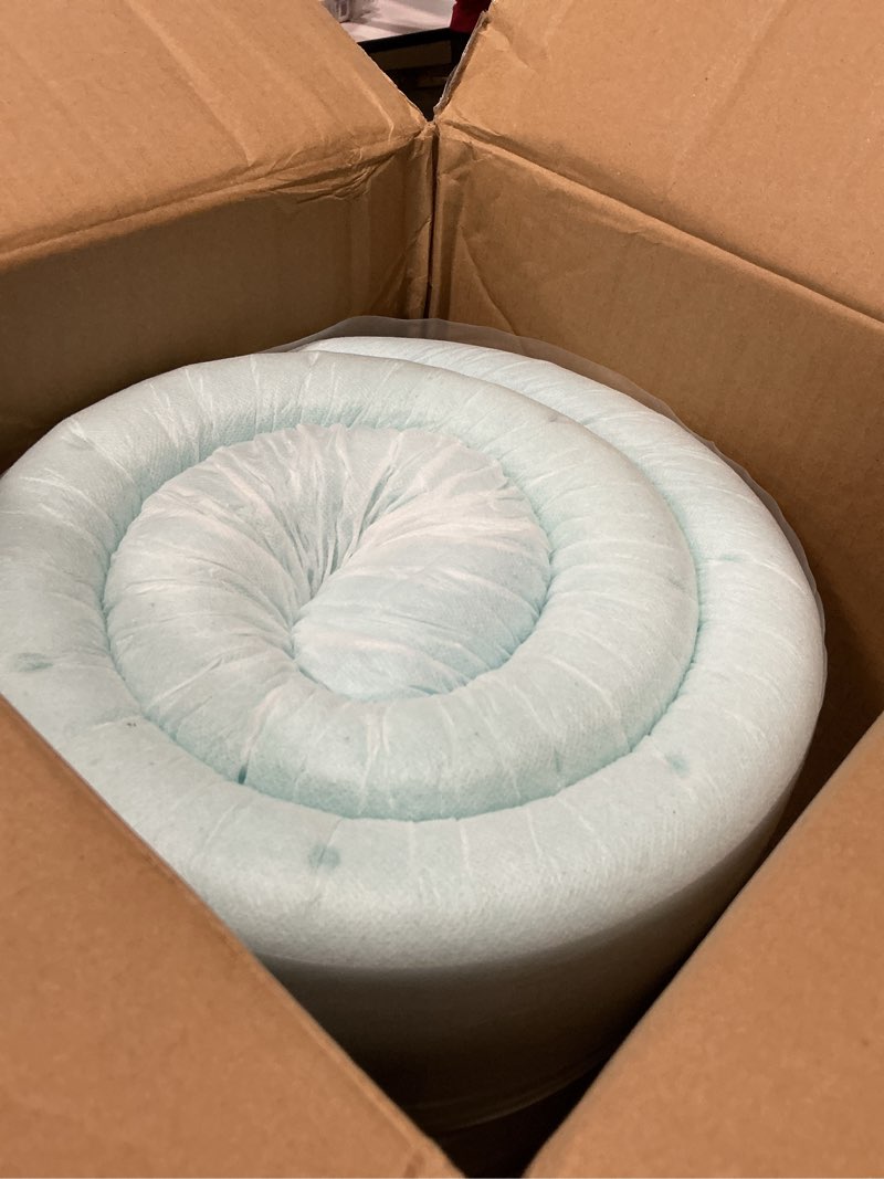 Condition photo showing Good Condition for lucid 3 inch memory foam mattress topper, full xl size – cooling gel bed topper – preassure-relieving deep plush feel – ventilated breathable design – certipur certified - dorm room essentials full xl 3 inch blue gel