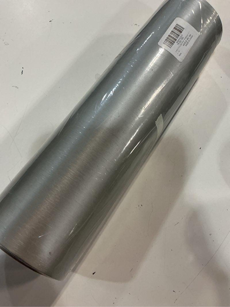 Condition photo showing New/Like New for Sliver Peel and Stick Wallpaper 15.7 x 1181 Metallic Textured Contact Paper Modern Self Adhesive Thick Texture Vinyl Waterproof Wall Paper for Bedroom Kitchen Cabinets Fridge 15.7" x 1181" Silver