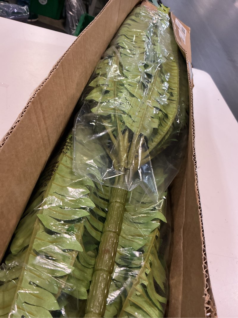 Condition photo showing Good Condition for forest prince 45" fake ferns, realistic large artificial bush plants, 2 artificial boston ferns with 59 fronds for outdoors planter indoor home garden porch decor green