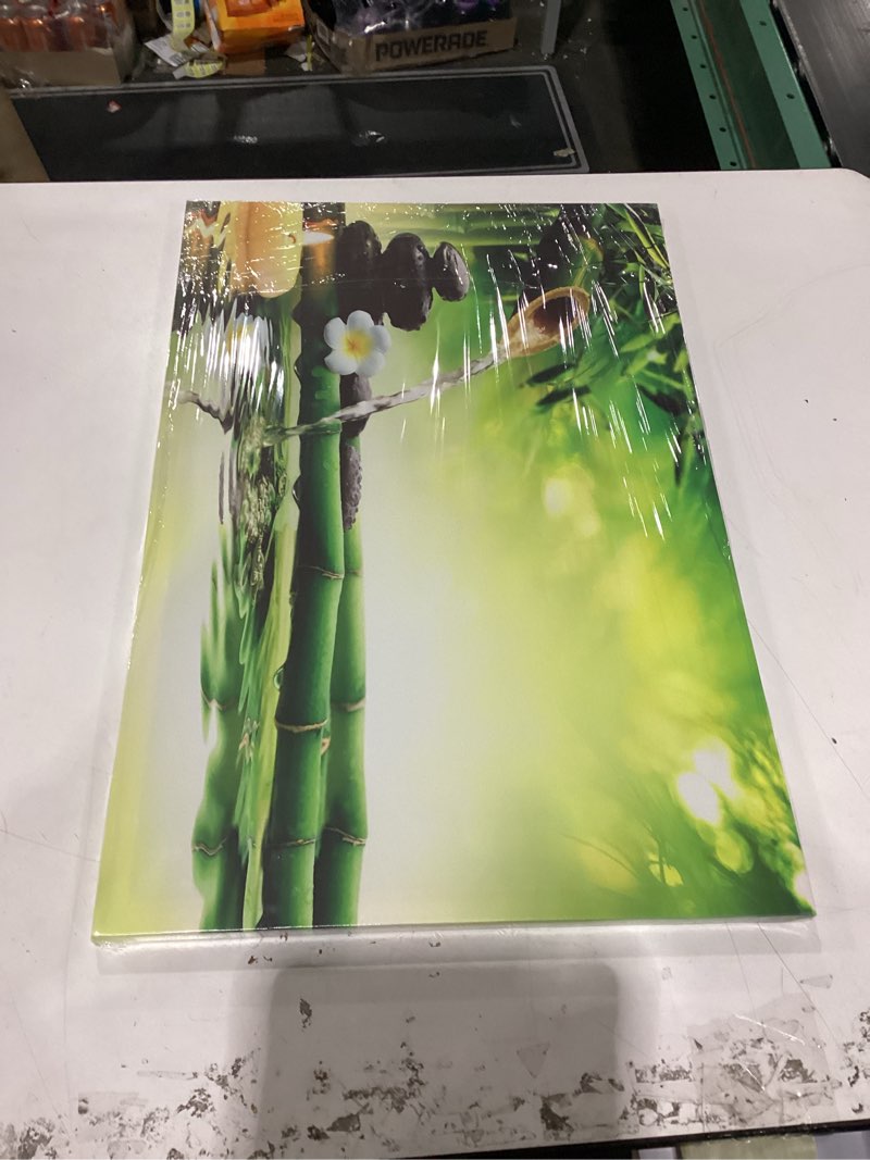 Condition photo showing Good Condition for Zen Canvas Art Wall Decor Brown Wall Art Aromatic Candles with Zen Stones Spa Pictures Framed Wall Decor Zen Inspiration Canvas Artwork Paintings for Bathroom Home Decorations 16x24 inch