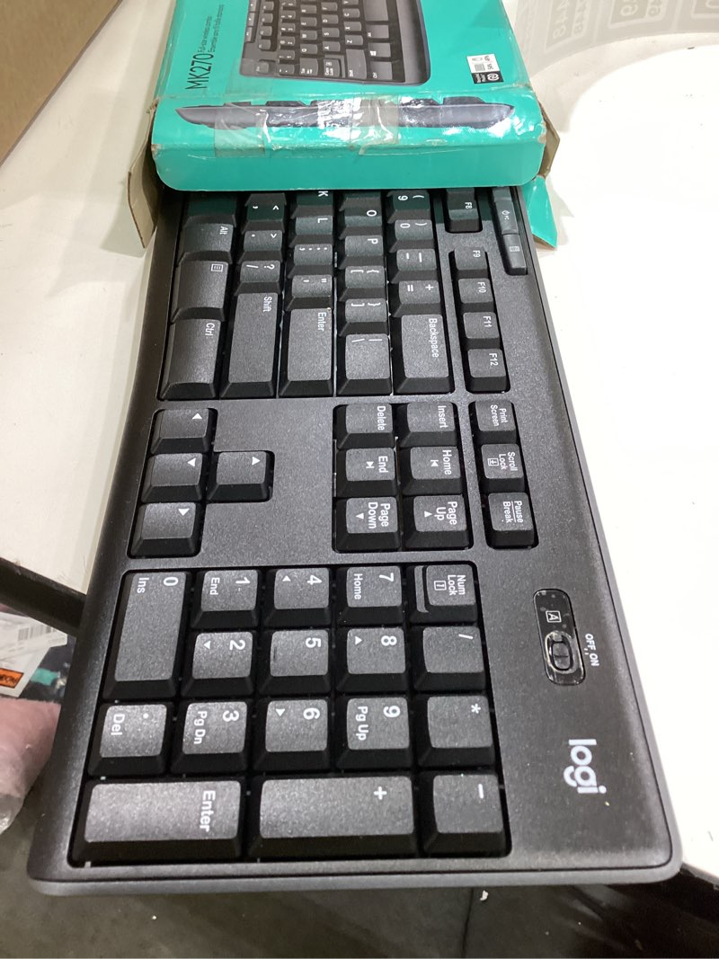 Condition photo showing Good Condition for logitech mk270 wireless keyboard and mouse combo for windows, 2.4 ghz wireless, compact mouse, 8 multimedia and shortcut keys, 2-year battery life, for pc, laptop - black