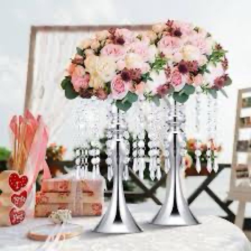 unittype 20 pcs wedding centerpieces for tables 13 inch tall crystal flower stand floral vases for t
