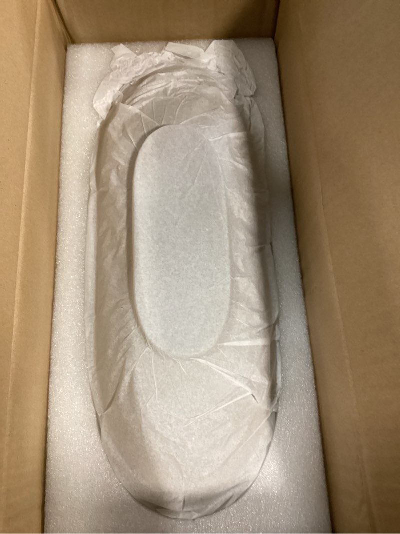 Condition photo showing New/Like New for OAKOA Concrete Large Decorative Bowl for Home Decor - Long Decorative Centerpiece Bowl for Table - Coffee Table Bowl for Entryway Table - Large Dough Bowl Decor