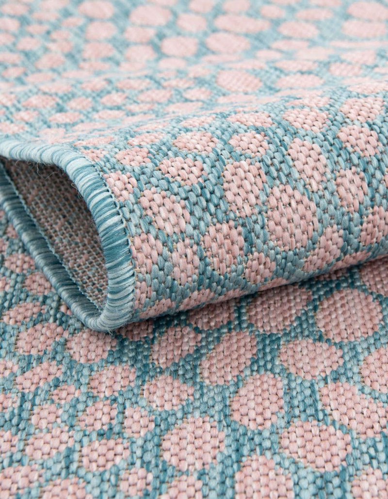 Unique Loom Jill Zarin Jill Zarin Outdoor Collection - Outdoor Area Rug, Cape Town Rectangular, Pink and Aquamarine/Light Blue)