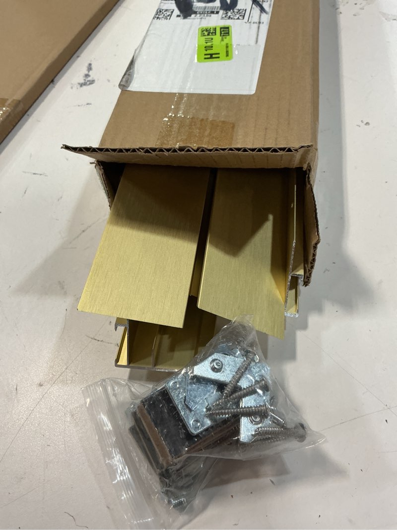 Condition photo showing Good Condition for diy metal canvas frame for 18x24 canvas paintings, 1.5" deep modern floater frame for oil paintings, portrait landscape wall art decor (gold) 18x24" gold