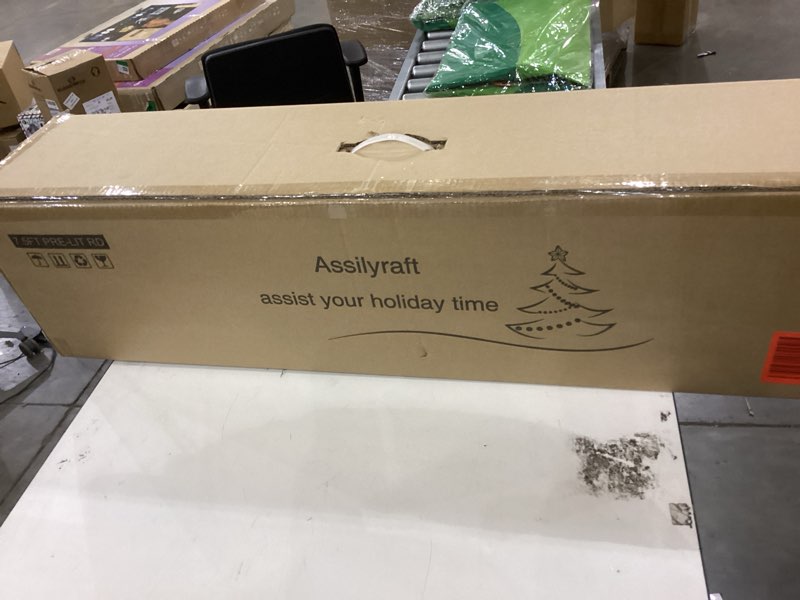 Condition photo showing New/Like New for 7.5FT Prelit Slim Artificial Pink Tinsel Christmas Tree with 250 Warm White LED Lights, Sparkling Skinny Pencil Metallic Tree for Bedrooms, Living Rooms Modern Holiday Décor Reddish Pink Tinsel With Warm White Lights 7.5FT