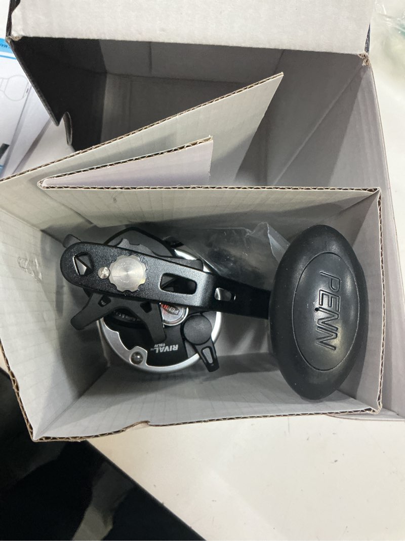 Condition photo showing Good Condition for penn rival level wind conventional inshore/nearshore fishing reel, ht-100 star drag, max of 15lb | 6.8kg, forged and machined aluminum spool