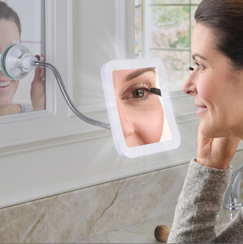 The Magnifying Mount Anywhere LED Mirror