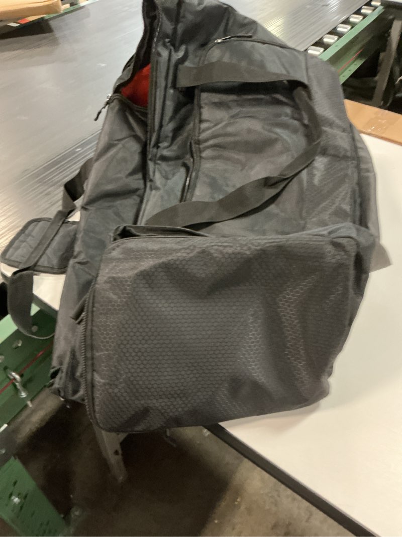 Condition photo showing Good Condition for Similar Fmeida 65L Duffle Bag with Shoes Compartment, Foldable Travel Duffel Bags for Men Women, Large Packable Travel Bag Water Repellent & Tear Resistant (Black) Glossy Black