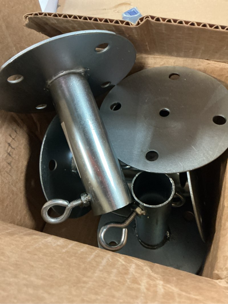 Condition photo showing As Is for golden valley tools & tarps 6pc - 1 3/8" (fvfp) ~ short foot pad/baseball batting cage base plate