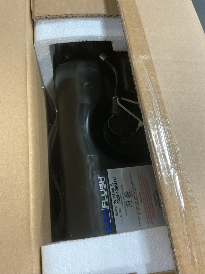 Condition photo showing Good Condition for ecoflush b8106s1.6 gpf (6 lpf) pressure assisted flush system single control may be used for b8106 & b8100, the body size is smallerin length but is compatible with the for b8106 units