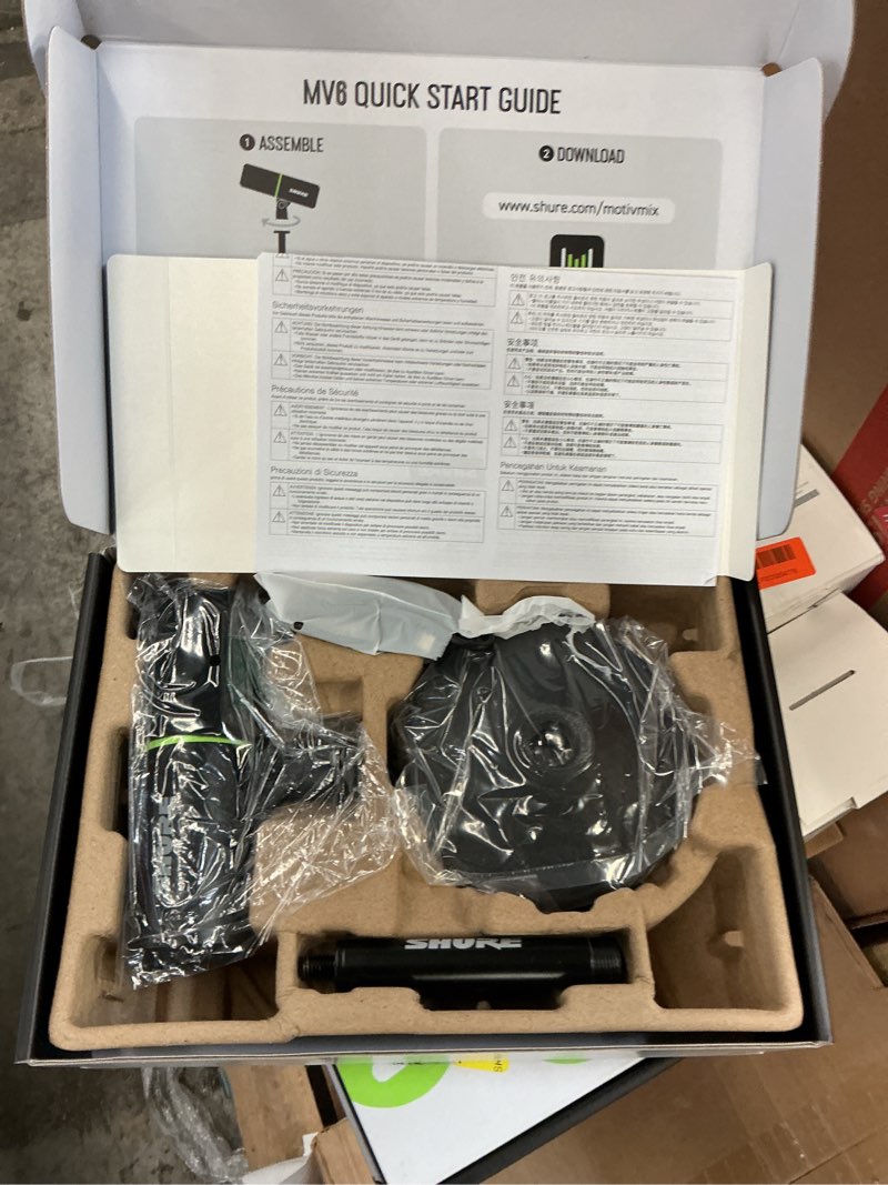 Condition photo showing As Is for new shure mv6 50 hz - 15,000 hz usb gaming microphone