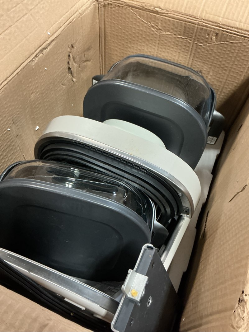 Condition photo showing Good Condition for Ninja Crispi Pro 6-in-1 Glass Air Fryer | 6qt & 2.5qt Glass Containers with Storage Lids | Non-Toxic | Meal Prep, Microwave, Freezer & Dishwasher Safe | Air Fry, Bake & More | Bone | AS101LG