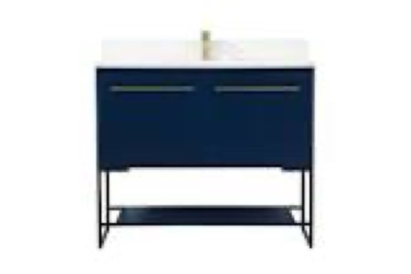 Elegant Furniture Lighting VF42540MBL Sloane 40 Inch Single Sink Bath Vanity, Blue - source: https://www.kbauthority.com/elegant-furniture-lighting-vf42540mbl-sloane-40-inch-single-sink-bath-vanity-blue.html