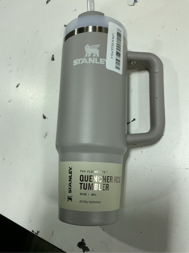 Condition photo showing As Is for stanley quencher h2.0 tumbler with handle and straw 30 oz | flowstate 3-position lid | cup holder compatible for travel | insulated stainless steel cup | bpa-free | ash 30 ounces ash