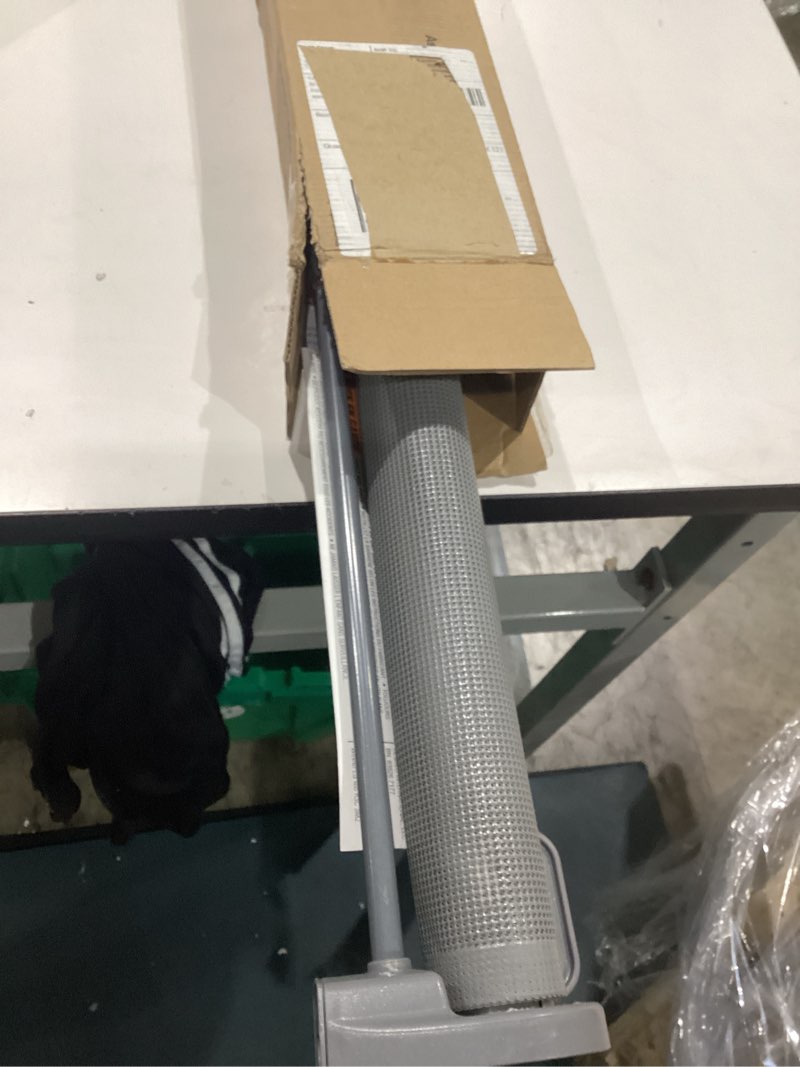 Condition photo showing As Is for regalo extra wide retractable baby gate, award winning brand, expands up to 50" wide, easy install, includes installation template, locking indicator