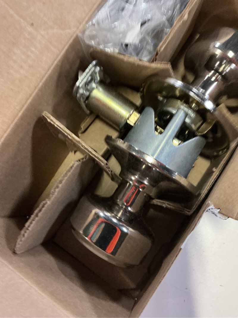 Condition photo showing Good Condition for schlage f10 bwe 618 bowery knob hall and closet, polished nickel polished nickel passage standard
