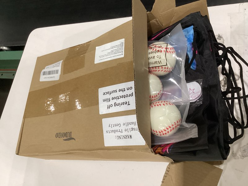 Condition photo showing Good Condition for tudomro 60 pcs ice cream drip baseball party favor include ice cream drip drawstring goodie bags keychains slap bracelets baseball stress balls bracelets for summer sport team party supplies(black)